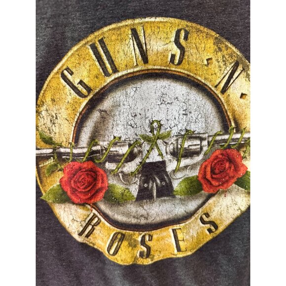 Guns N Roses Gray Short-Sleeve Graphic T-Shirt Womens Size L Cotton/Poly Blend - Picture 5 of 5